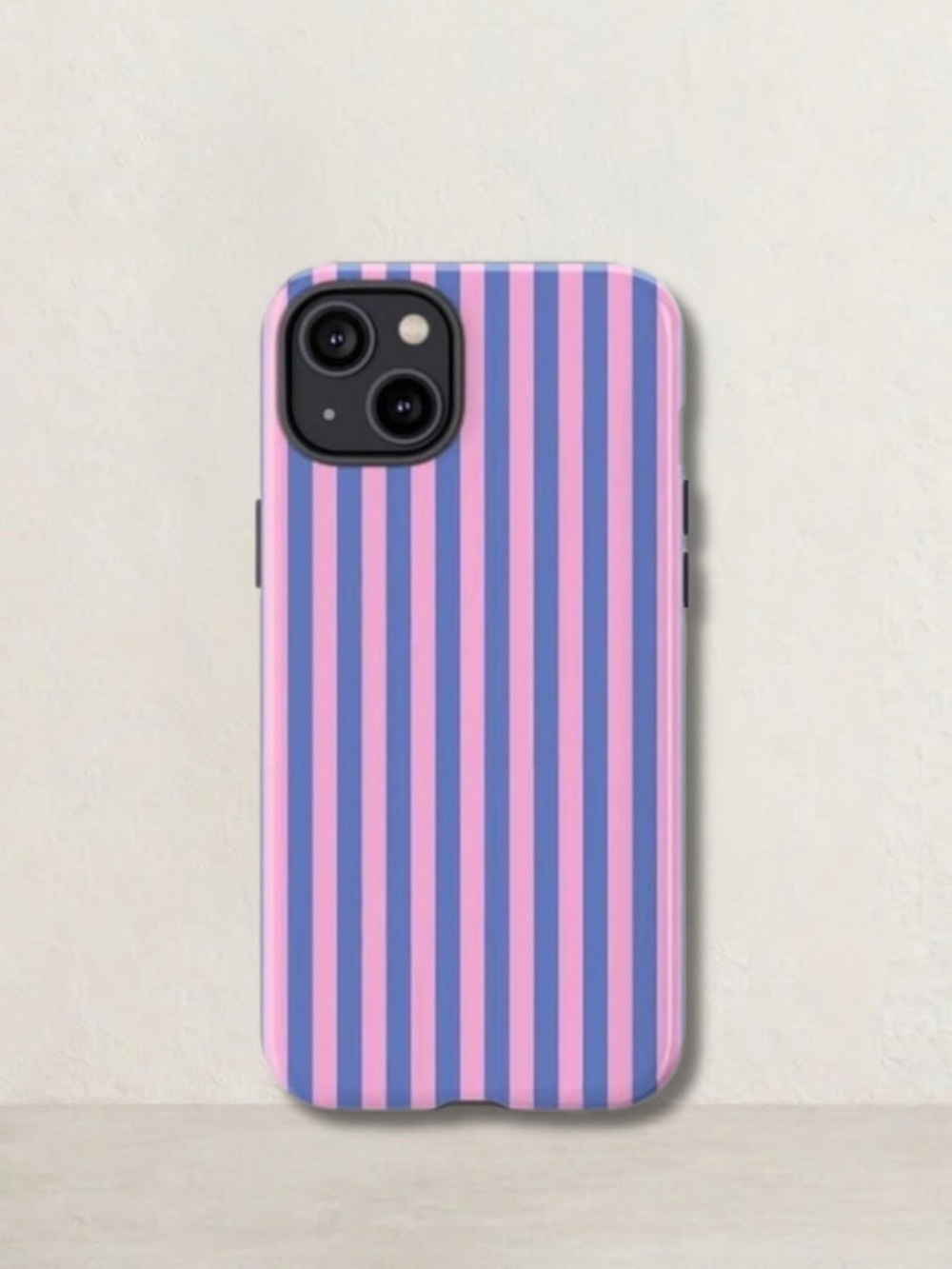 Pink & Purple Stripe Protective Phone Case